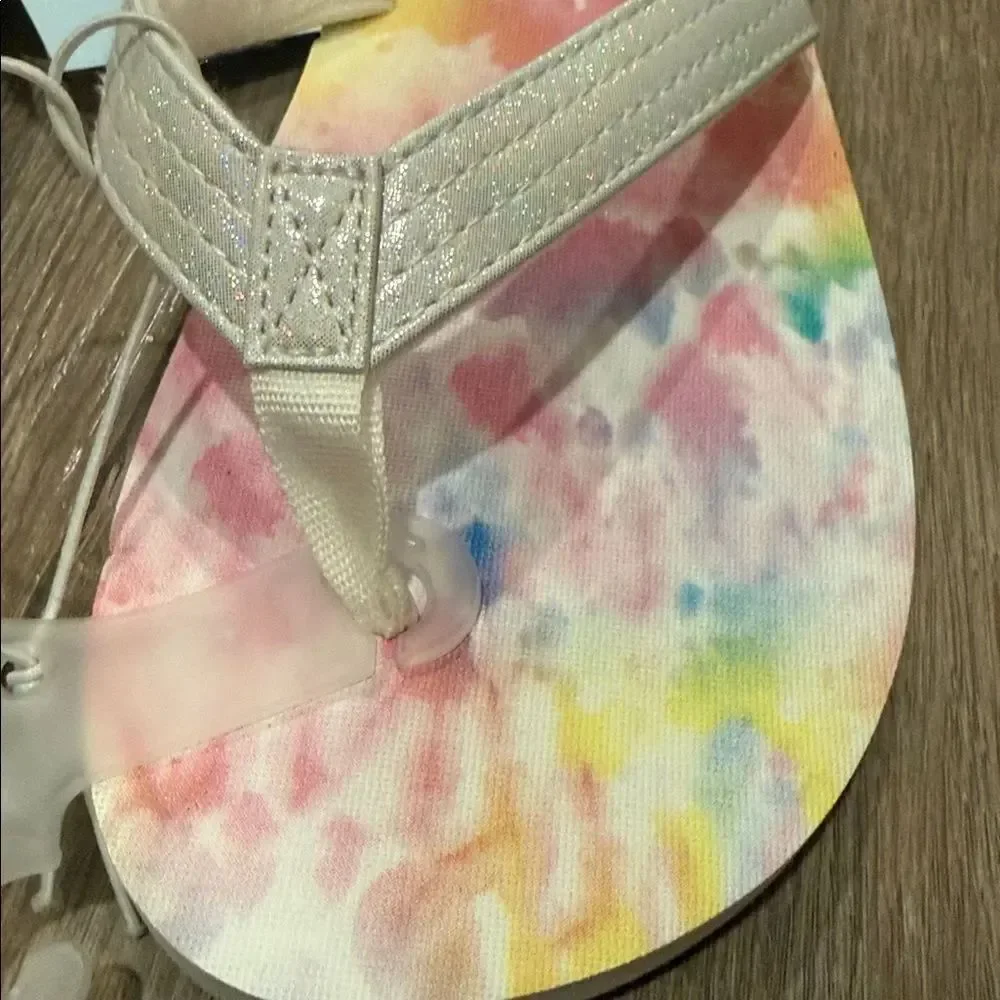 Cat & Jack Multicolor Tie-Dye Flip Flops